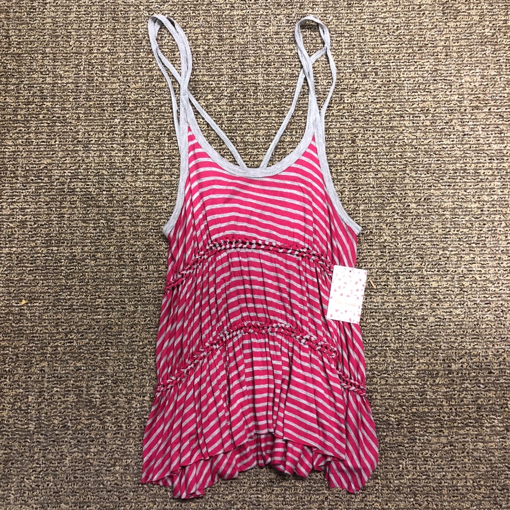 FREE PEOPLE Florence Striped Tiered Tank - Picture 4 of 6